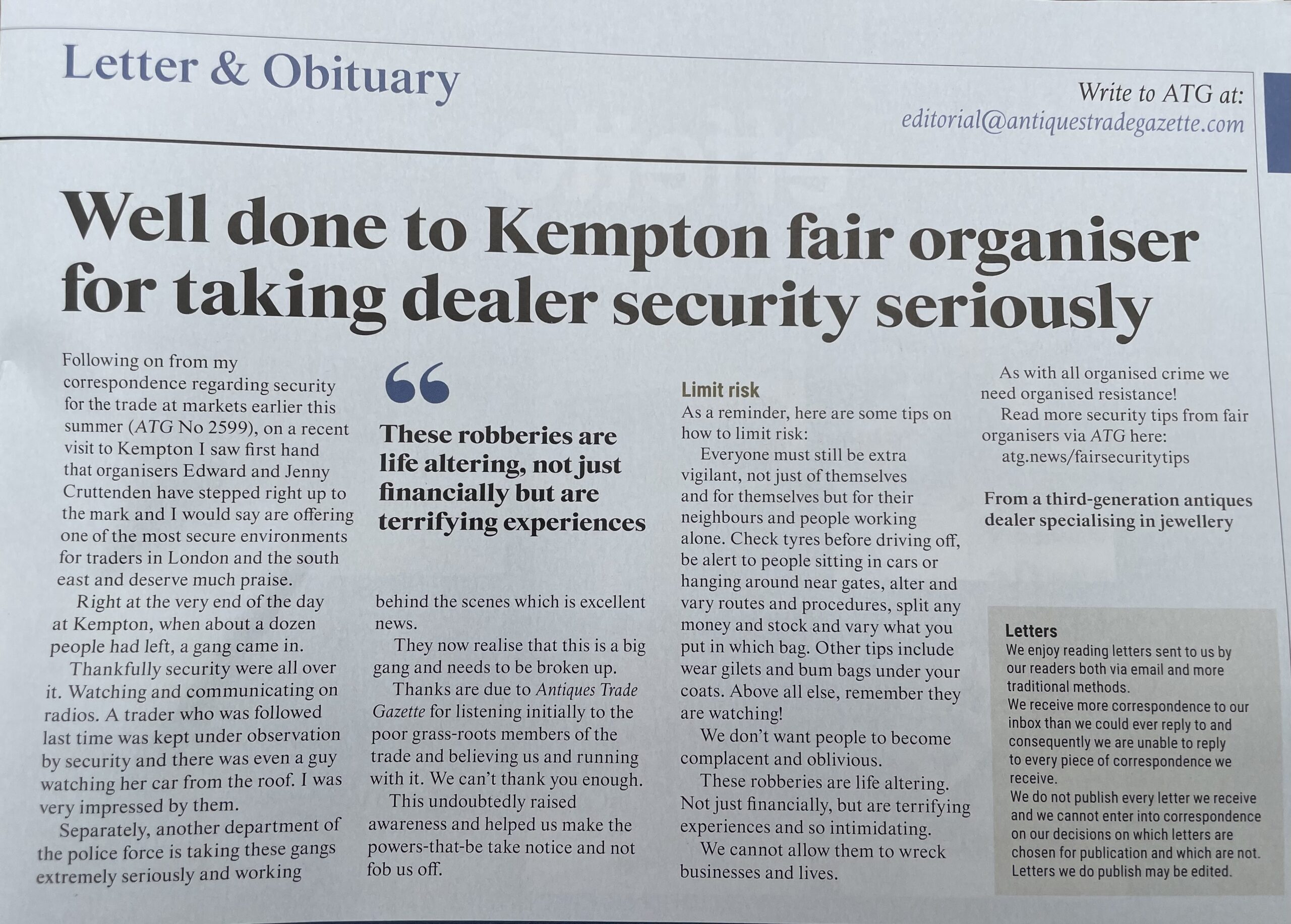 ATG Letters Page – Nov 2023